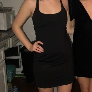 Black Cotton Cocktail Dress, size Small